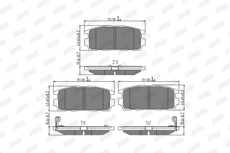 Sada brzdových destiček, kotoučová brzda 573386J