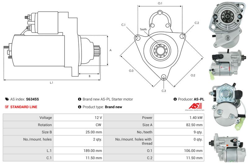 AS-PL S6345S Starter