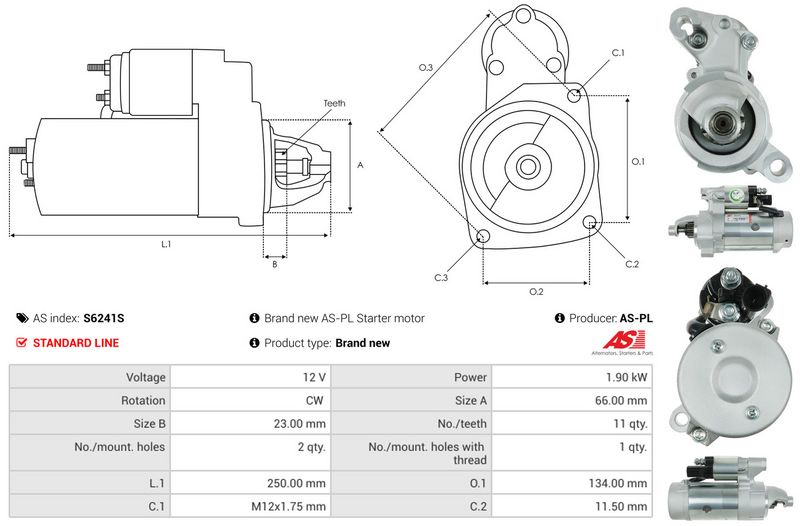 AS-PL S6241S Starter
