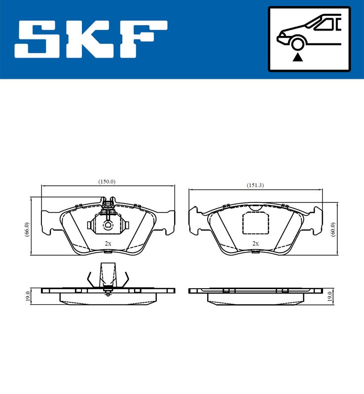 SKF VKBP 80243 Brake Pad Set, disc brake