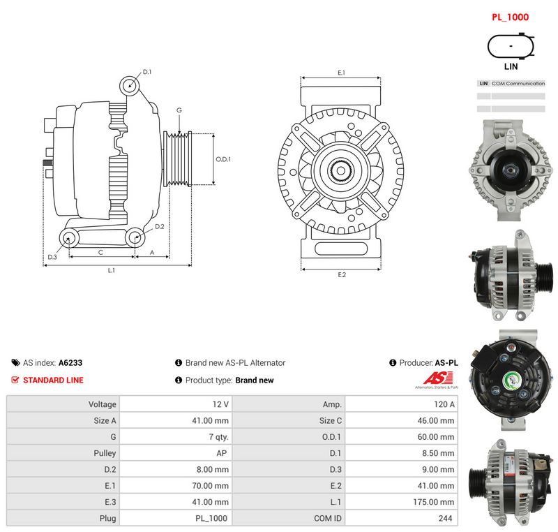 Generaator, AS-PL A6233