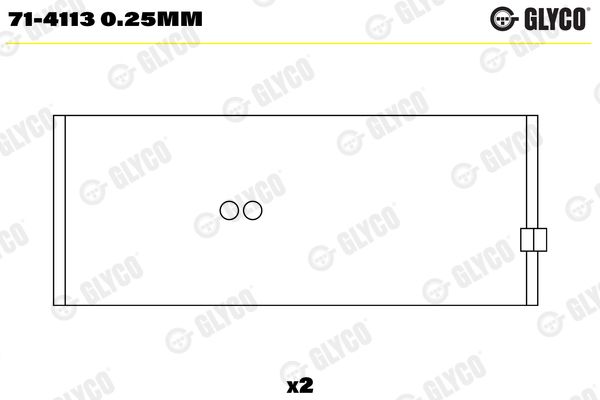 Підшипник шатуна, Glyco 71-41130.25MM