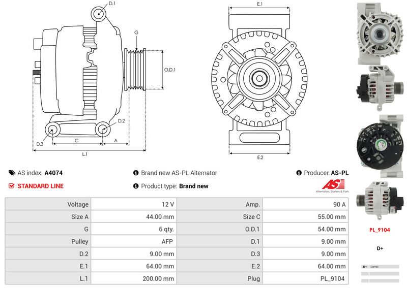 Generaator, AS-PL A4074