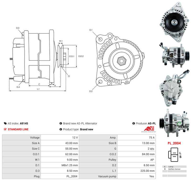Generaator, AS-PL A9145