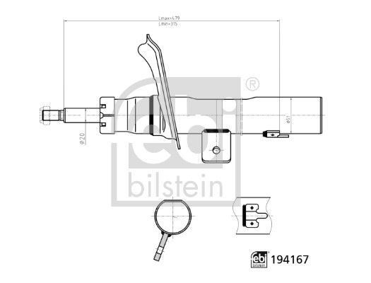 Febi Bilstein Shock Absorber 194167