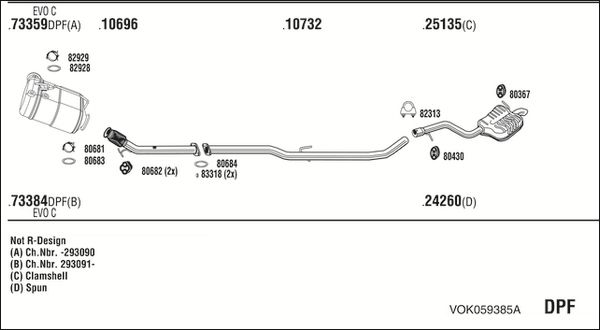 ABGASANLAGE WALKER VOK059385A