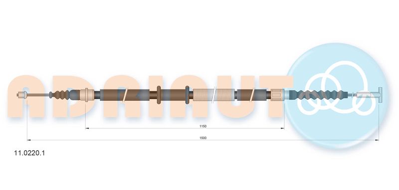 Трос ручного тормоза ADRIAUTO 1102201