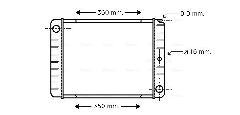 AVA QUALITY COOLING hűtő, motorhűtés VO2038