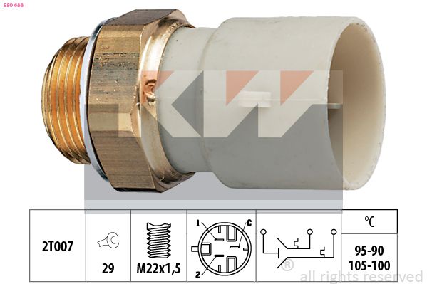 KW hőkapcsoló, hűtőventilátor 550 688