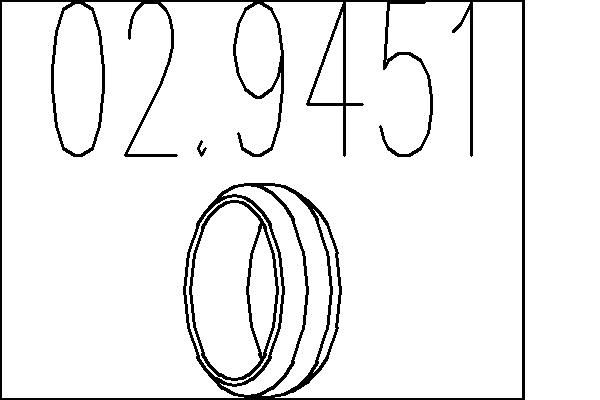 MTS tömítőgyűrű, kipufogócső 02.9451