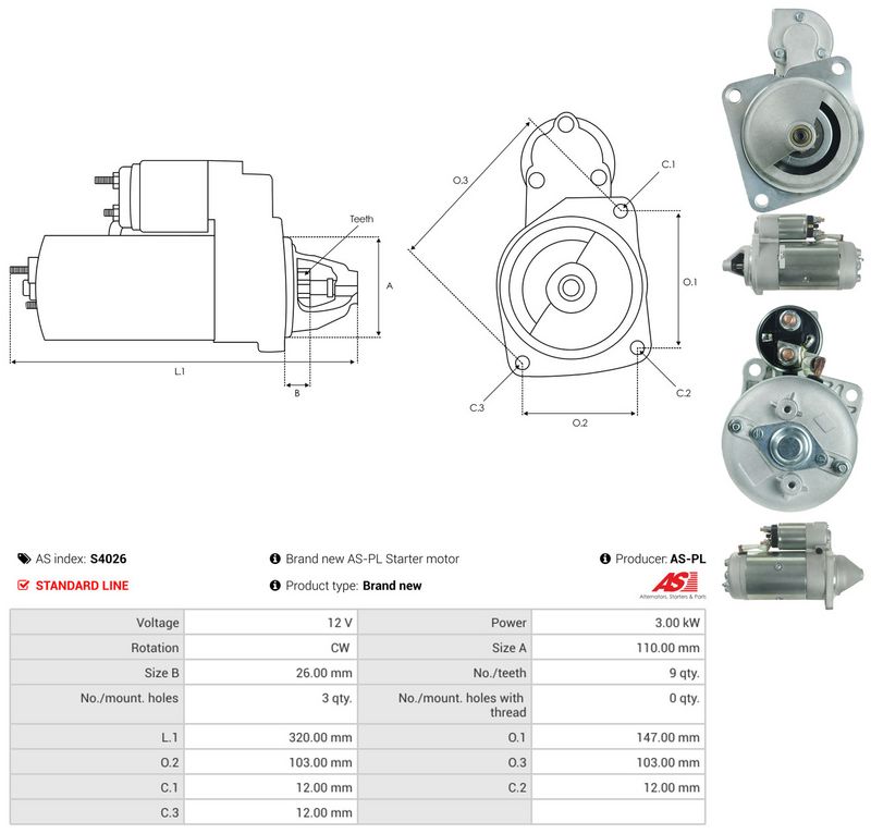AS-PL S4026 Starter