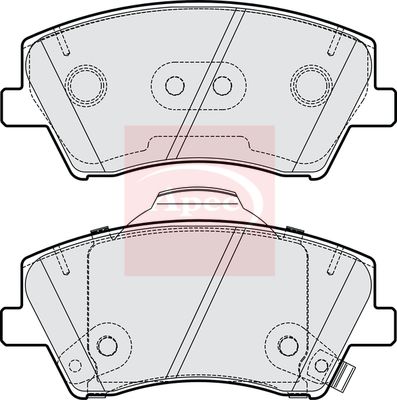 APEC Brake Pad Set, disc brake PAD2226