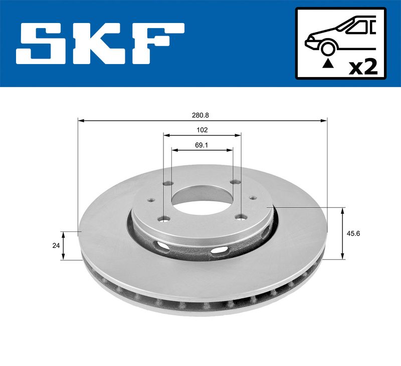 SKF VKBD 80262 V2 Brake Disc