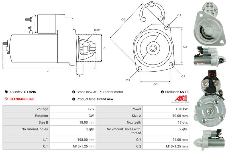AS-PL S1159S Starter