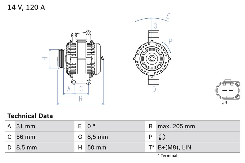 BOSCH generátor 0 986 049 010