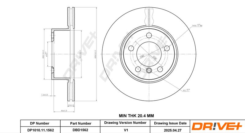 Disc frana DP1010.11.1562 Dr!ve+
