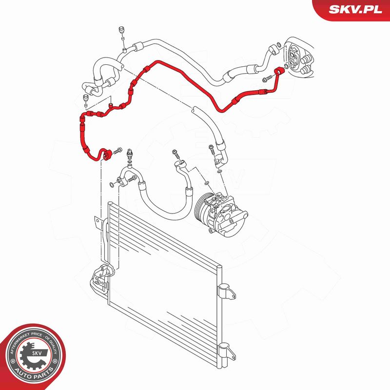 ESEN SKV 43SKV559 High/Low-pressure Line, air conditioning