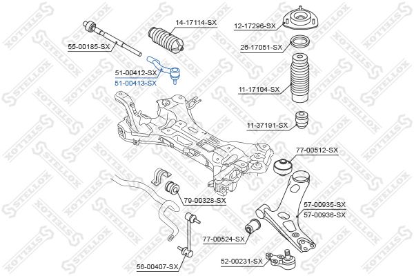 STELLOX 51-00413-SX Tie Rod End