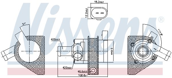 NISSENS 831071 Auxiliary Water Pump (cooling water circuit)