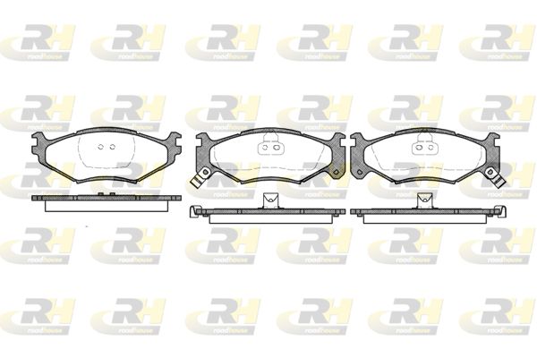 Комплект гальмівних накладок, дискове гальмо, Roadhouse 2483.02
