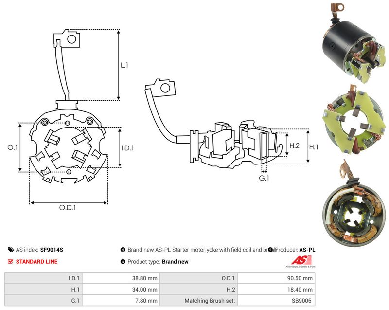 Mähis, starter, AS-PL SF9014S