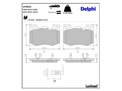 Bremsbelagsatz, Scheibenbremse