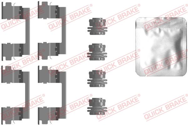 Комплект приладдя, накладка дискового гальма, Quick Brake 109-0096