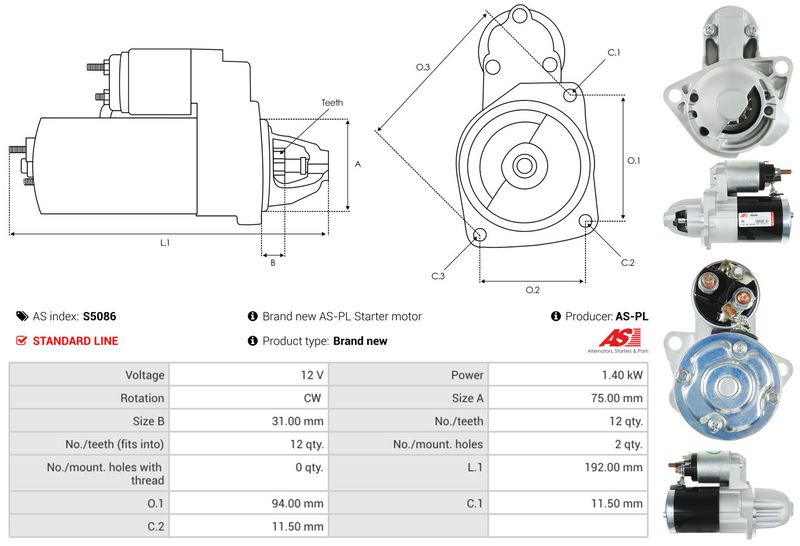 AS-PL S5086 Starter