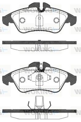 Комплект гальмівних накладок, дискове гальмо, Woking P4783.10