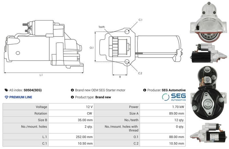 AS-PL S0504(SEG) Starteris