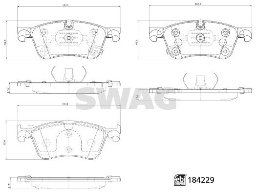 SWAG 33 10 9319 Brake Pad Set, disc brake