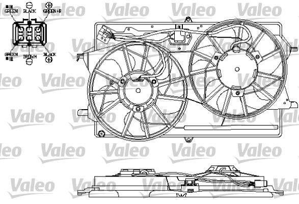 VALEO ventilátor, motorhűtés 696154