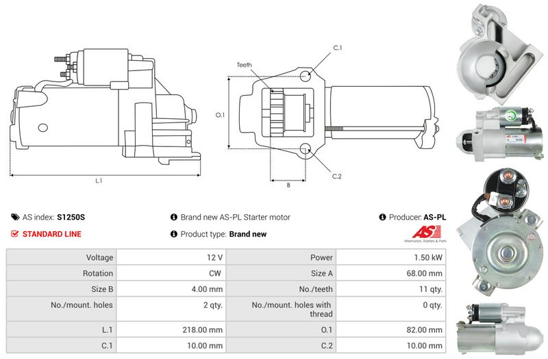 AS-PL S1250S Starteris