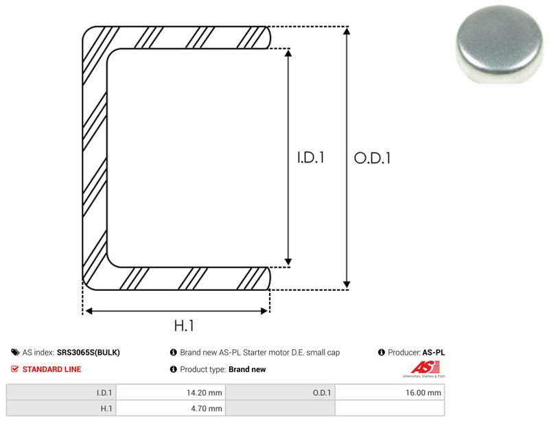AS-PL SRS3065S(BULK) Repair Kit, starter