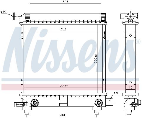 NISSENS 62550 Radiator, engine cooling