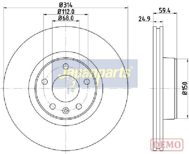 спирачен диск JAPANPARTS