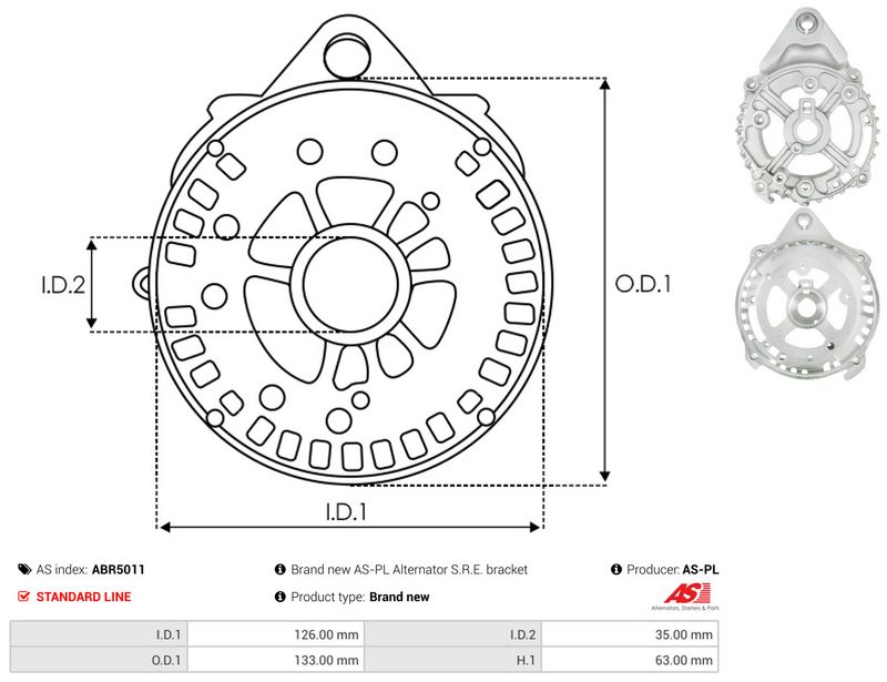 AS-PL ABR5011 Protective Cap, alternator