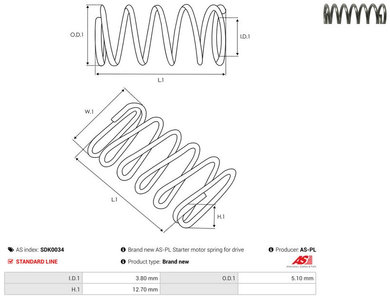 AS-PL SDK0034 Repair Kit, starter
