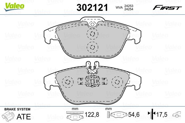 set placute frana,frana disc 302121 VALEO