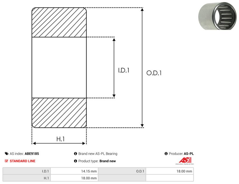 AS-PL ABE9185 Bearing