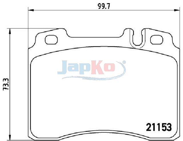 Piduriklotsi komplekt, ketaspidur, JAPKO 500506