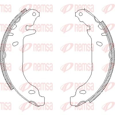 Комплект гальмівних колодок, Remsa 4506.00