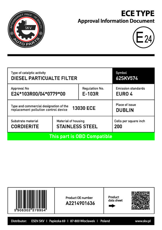 Prekė atitinka OEM kodą: 2214901636