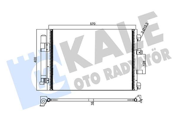 KALE FORD Радіатор кондиціонера конденсатор з осушувачем C-Max II, Focus III 10-