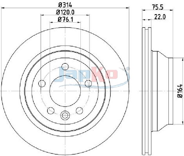 JAPKO 610934C Brake Disc