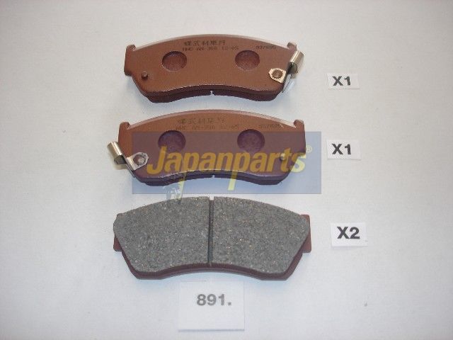 JAPANPARTS Stabdžių trinkelių rinkinys, diskinis stabdys