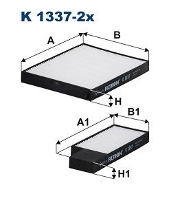 Фільтр, повітря у салоні, Filtron K1337-2X