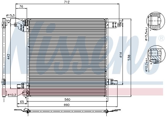 NISSENS 94568 Condenser, air conditioning