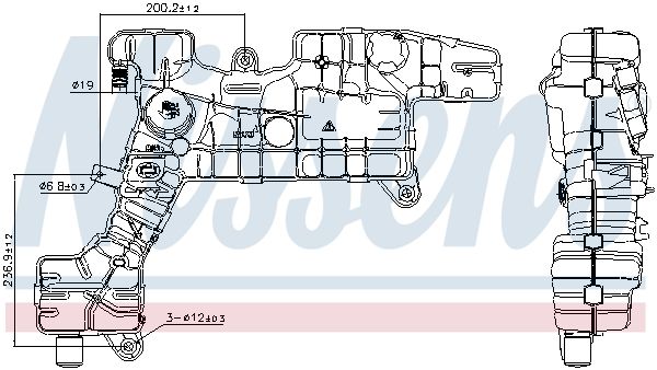 NISSENS 996312 Expansion Tank, coolant