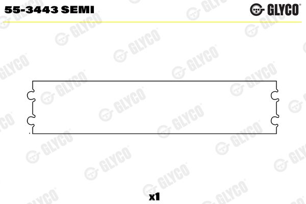 Підшипник ковзання поршневого пальця GLYCO 553443SEMI на AUDI 4000 (81, 85, B2)